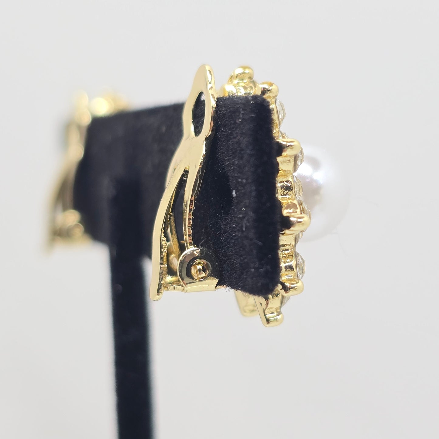 Pearl & Crystal Starburst Clip-On Earrings Addie Grace Boutique