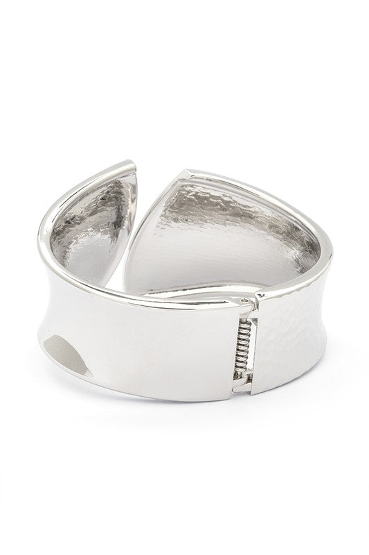 Mix Texture Iconic Hinged Bangle Addie Grace Boutique