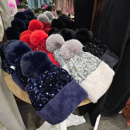 Sequins Beanie  Addie Grace Boutique