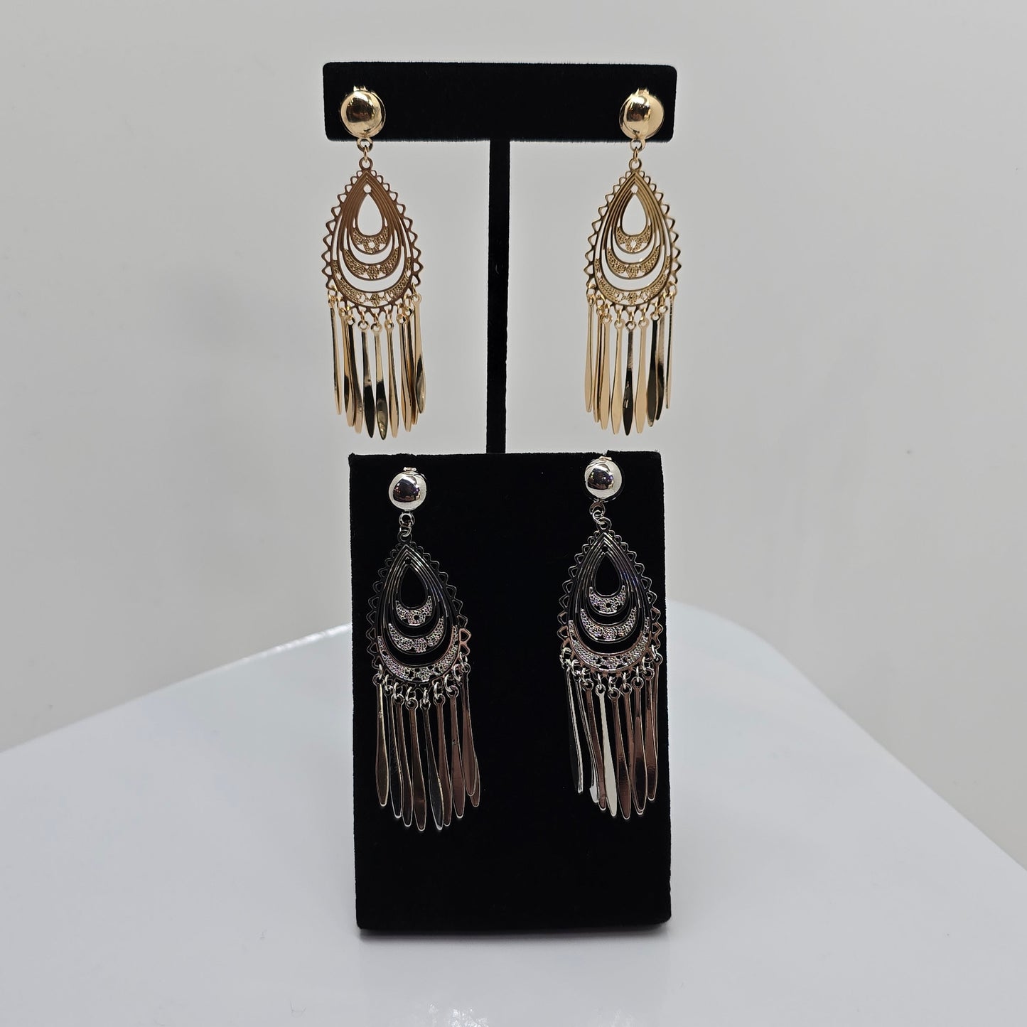 Layered Teardrop Fringe Earrings  Addie Grace Boutique