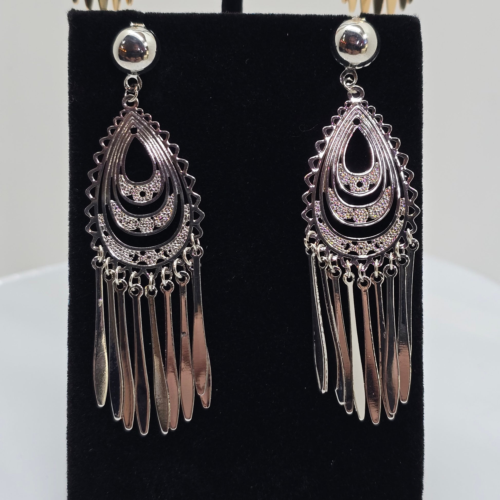 Layered Teardrop Fringe Earrings  Addie Grace Boutique