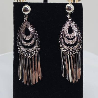 Layered Teardrop Fringe Earrings  Addie Grace Boutique