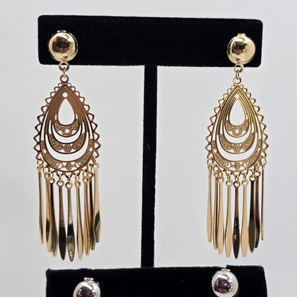 Layered Teardrop Fringe Earrings  Addie Grace Boutique