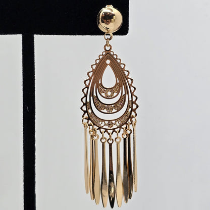 Layered Teardrop Fringe Earrings  Addie Grace Boutique
