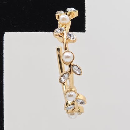 Crystal & Pearl Hoop Earrings  Addie Grace Boutique