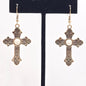 Center Stone Cross Earrings  Addie Grace Boutique