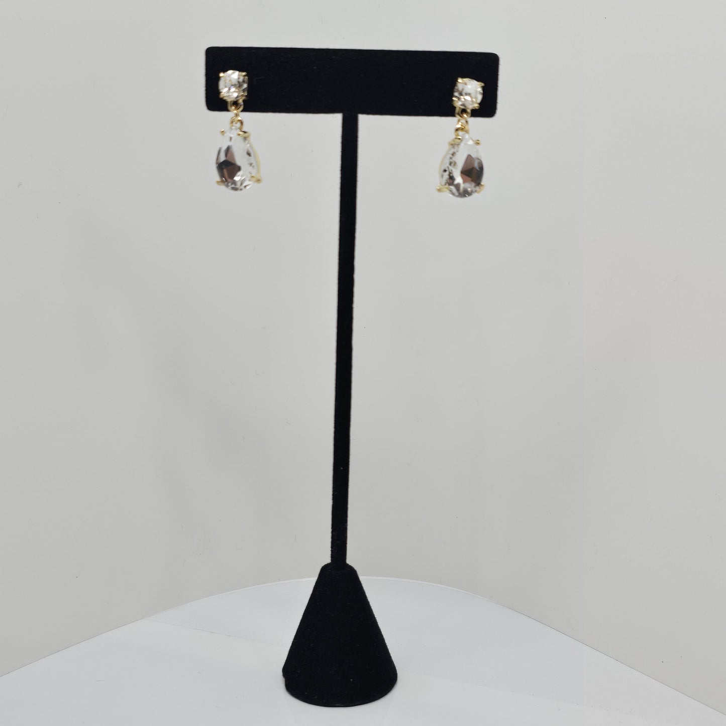 Teardrop Crystal Drop Earrings  Addie Grace Boutique