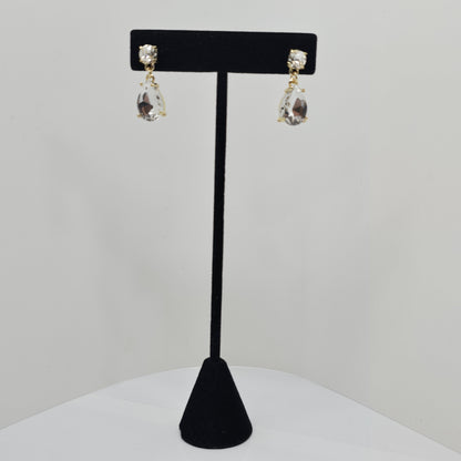Teardrop Crystal Drop Earrings  Addie Grace Boutique