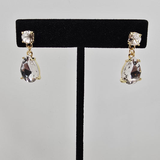 Teardrop Crystal Drop Earrings  Addie Grace Boutique