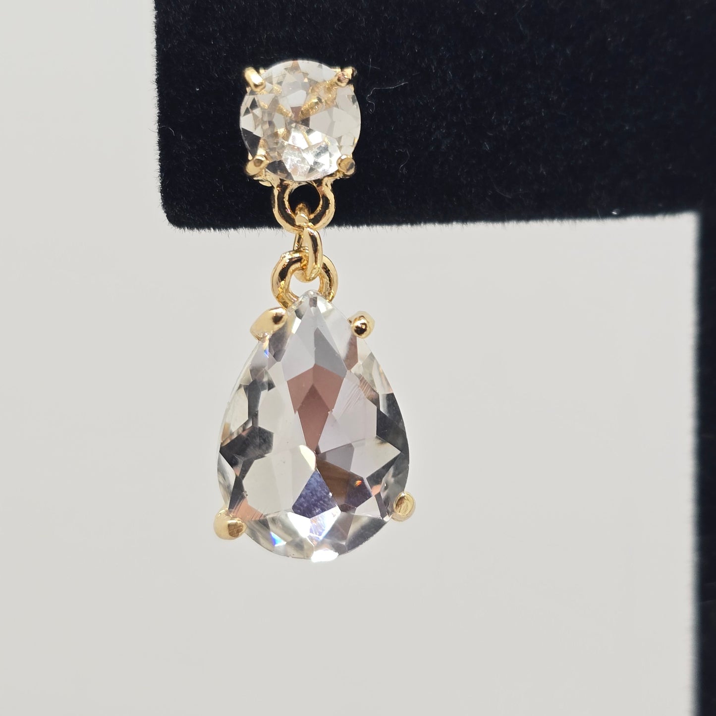 Teardrop Crystal Drop Earrings  Addie Grace Boutique