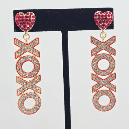 XOXO Crystal Earrings  Addie Grace Boutique