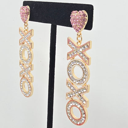 XOXO Crystal Earrings  Addie Grace Boutique