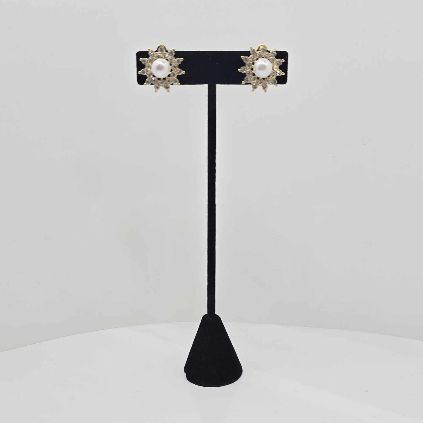 Pearl & Crystal Starburst Clip-On Earrings  Addie Grace Boutique