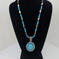 Silver-Tone Beads & Faux Turquoise Necklace  Addie Grace Boutique