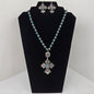 Western Cross Turquoise Necklace & Earring Set  Addie Grace Boutique