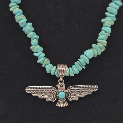 Thunderbird Turquoise Necklace & Stud Earring Set  Addie Grace Boutique