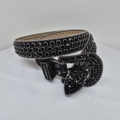 Black Rhinestone Belt - AddieGraceBoutique -