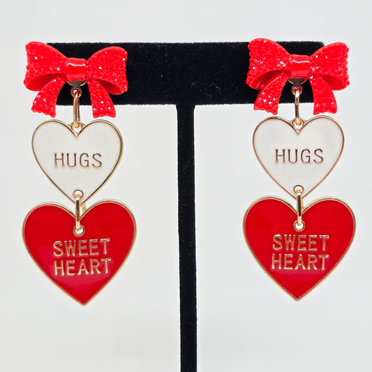 Conversation Heart Drop Earrings