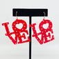 LOVE letter drop earrings
