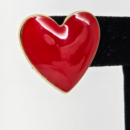 Enameled Red Heart Earrings - AddieGraceBoutique -