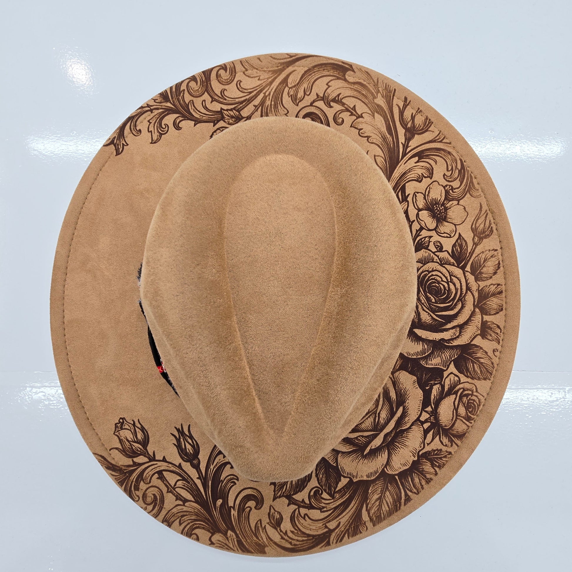 The Rosewood Scroll Burned Rancher Hat  Addie Grace Boutique
