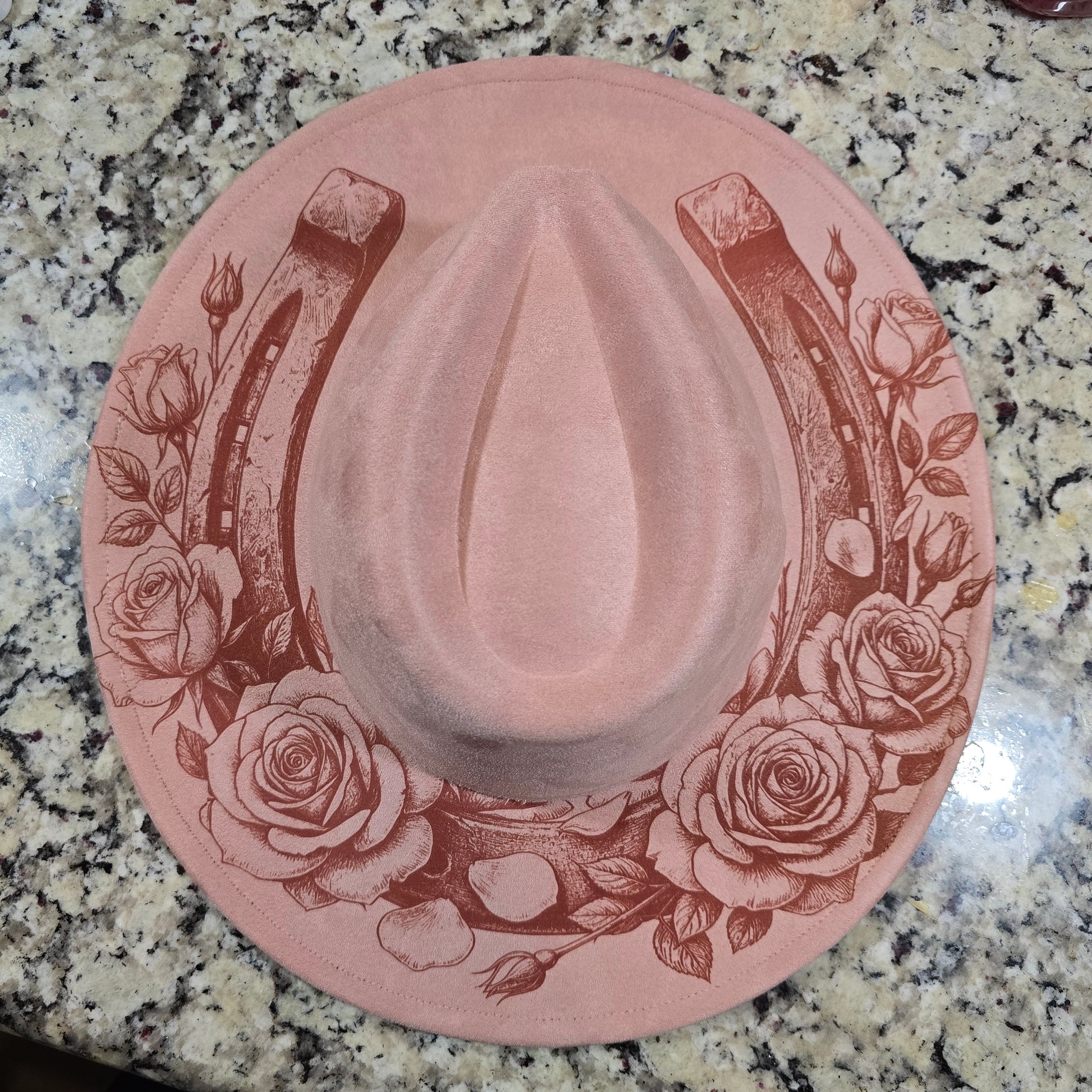 The Rose Quartz Burned Rancher Hat  Addie Grace Boutique