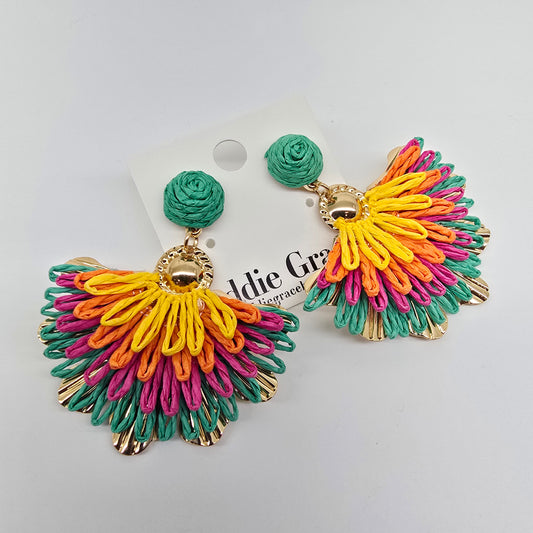 Festive Fan Earrings - Addie Grace Boutique