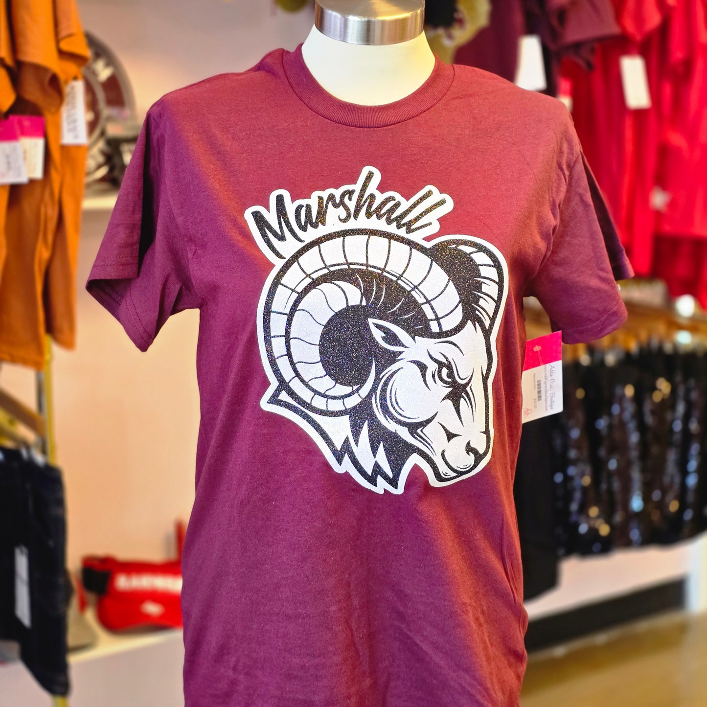 Marshall Rams Glitter Game Day Tee