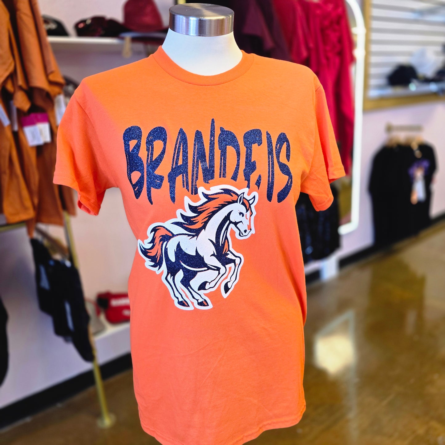 Brandeis Broncos All-Glitter Game Day Tee