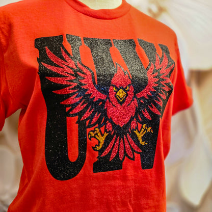 UIW Cardinals All-Glitter Game Day Tee