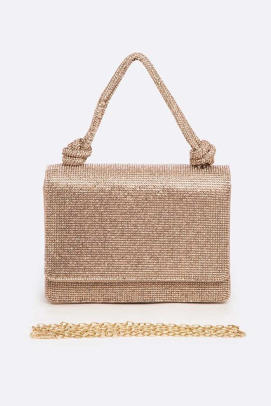 Rhinestone Top Handle Small Bridal Party Clutch  Addie Grace Boutique