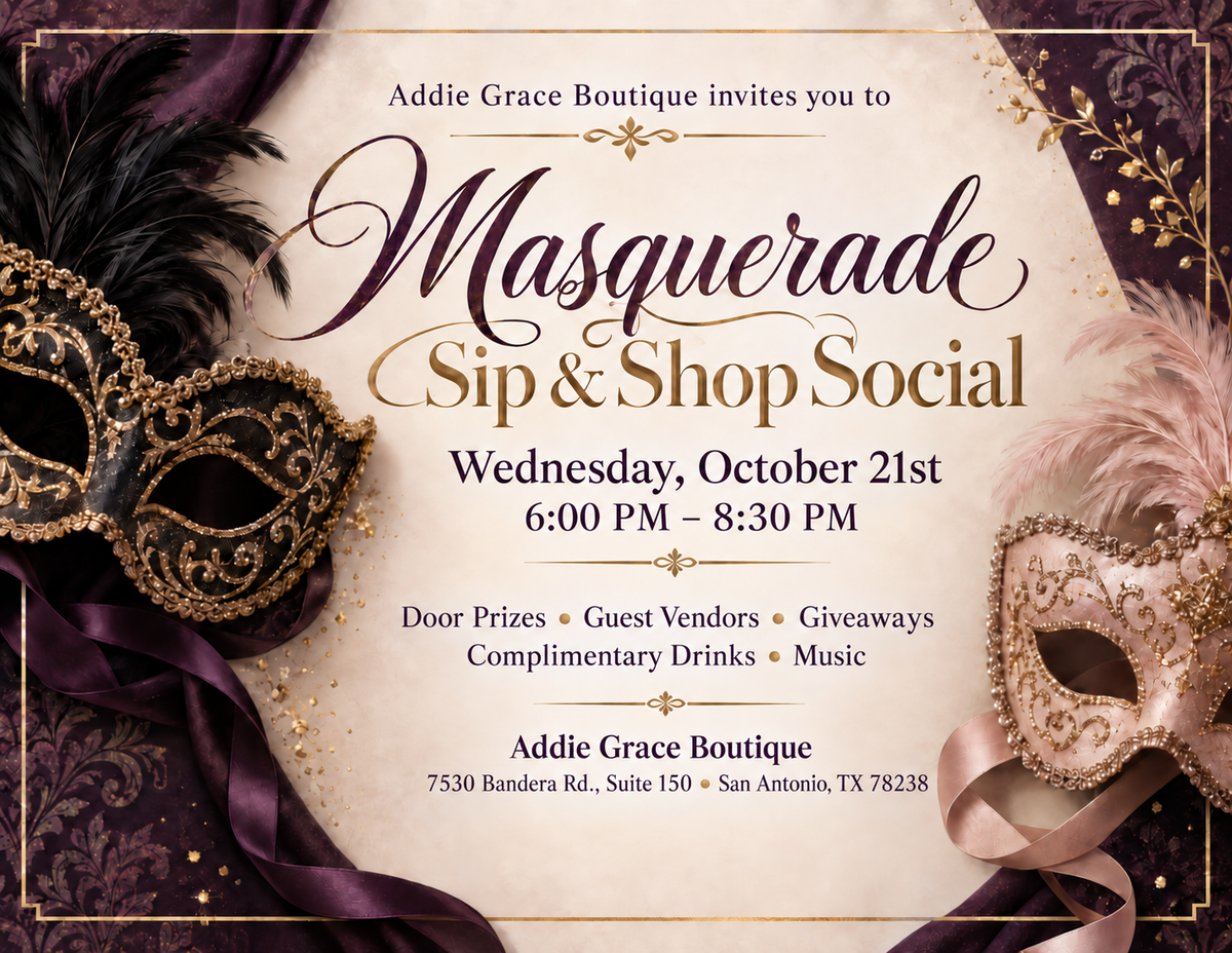 Masquerade Sip and Shop