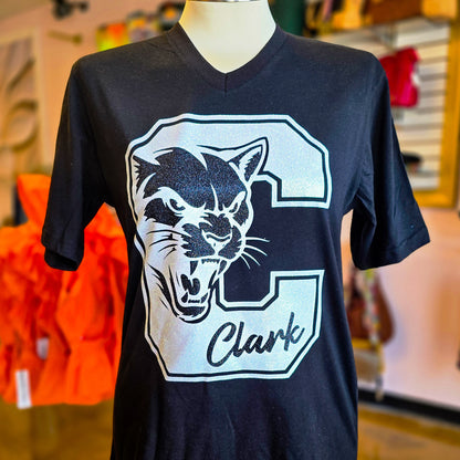 Clark Cougars All-Glitter Game Day Tee