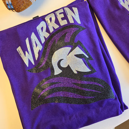 Warren Warriors Glitter Game Day Tee