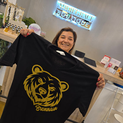 Brennan High School, Brennan Bears, Brennan Bears Shirt, Brennan Spirit Wear, Brennan Game Day, San Antonio High School, San Antonio Spirit Wear, Game Day Shirt, Bears Game Day, Black and Gold Shirt