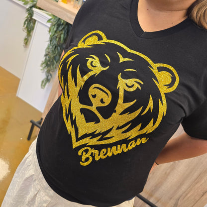 Brennan High School, Brennan Bears, Brennan Bears Shirt, Brennan Spirit Wear, Brennan Game Day, San Antonio High School, San Antonio Spirit Wear, Game Day Shirt, Bears Game Day, Black and Gold Shirt