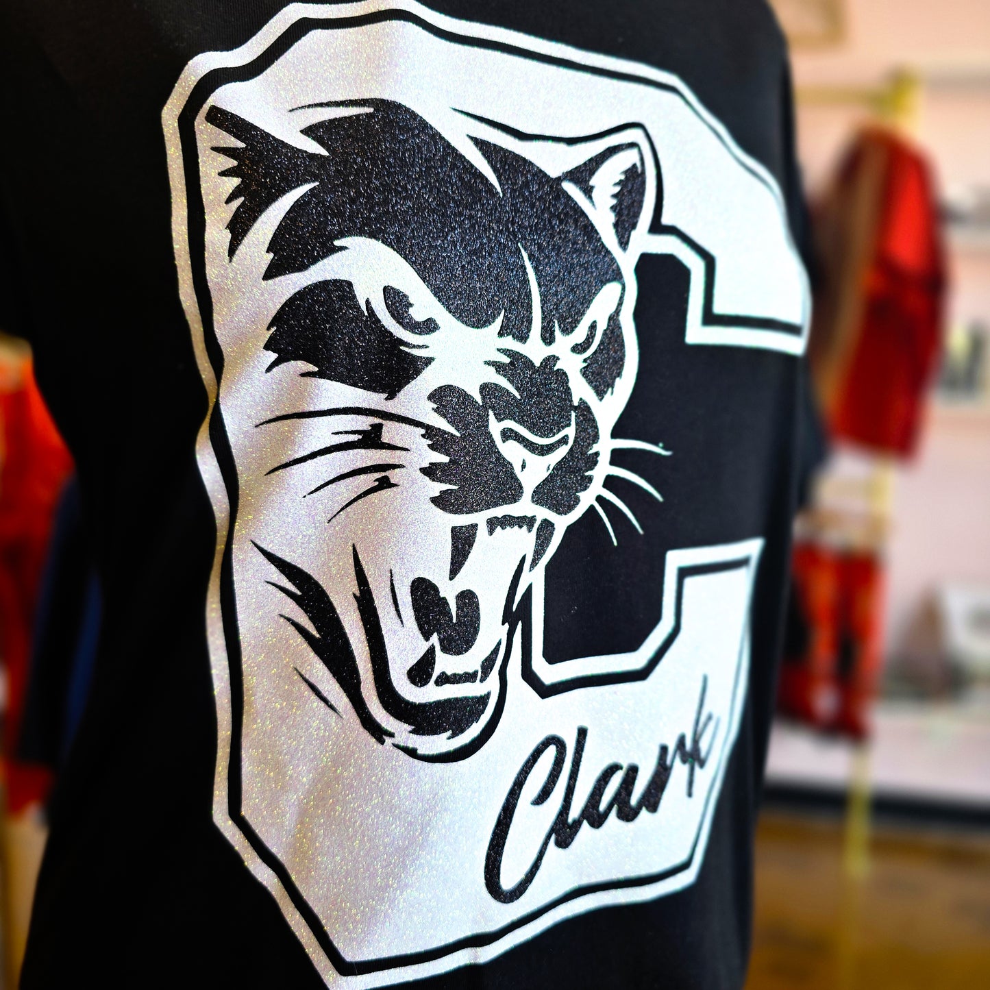 Clark Cougars All-Glitter Game Day Tee